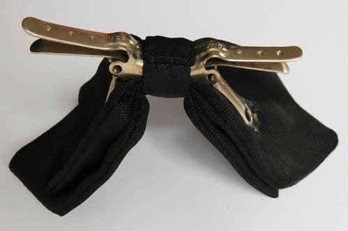 Pointed black pique bow tie Tenax Clip vintage 1950s evening dress funeral X